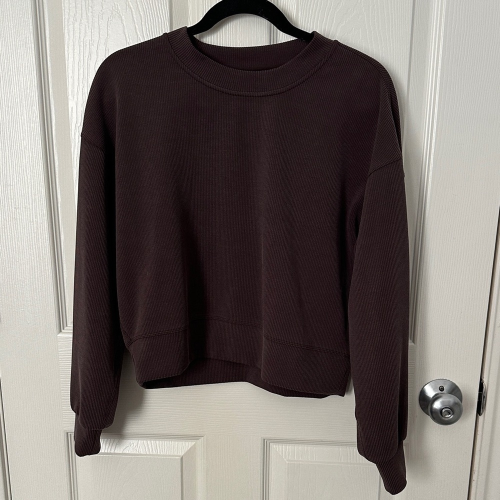 lululemon athletica Dark Brown/Burgundy Crew Neck Sweater